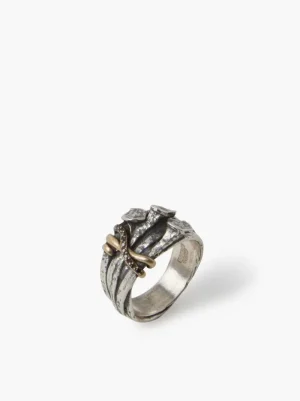 Store John Varvatos STERLING SILVER NAILS RING NOCOLOR