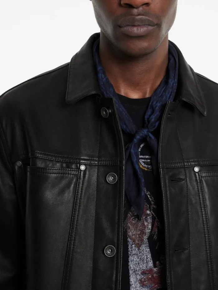 Sale John Varvatos TERRANCE TRUCKER JACKET BLACK