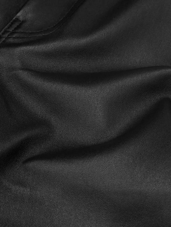 Clearance John Varvatos THE ROCKER LEATHER PANTS BLACK