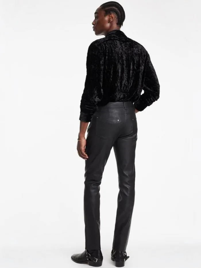 Clearance John Varvatos THE ROCKER LEATHER PANTS BLACK