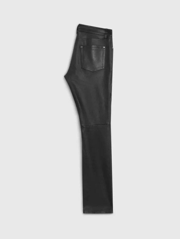 Clearance John Varvatos THE ROCKER LEATHER PANTS BLACK