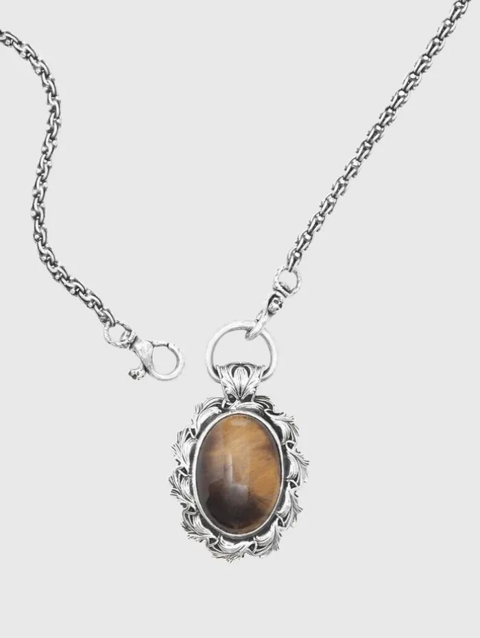 Best Sale John Varvatos TIGERS EYE PENDANT NECKLACE NOCOLOR
