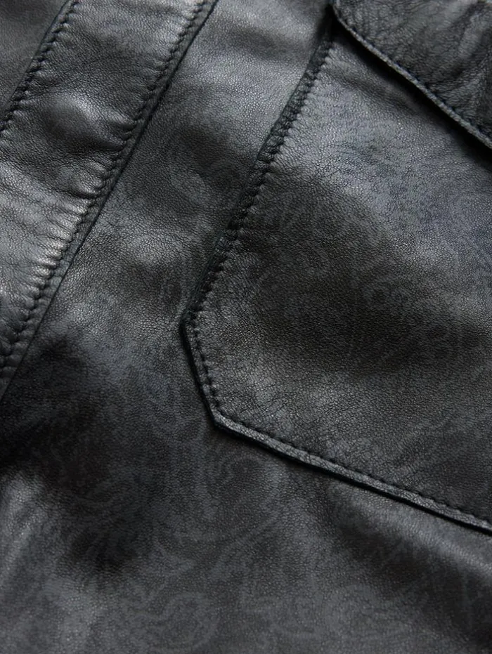 Shop John Varvatos TRAVIS SHIRT JACKET BLACK