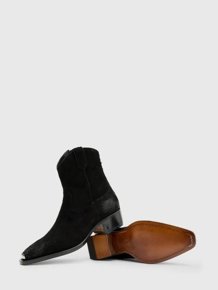 Outlet John Varvatos WALKER TIPPED WESTERN BOOT BLACK