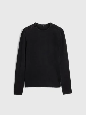 Store John Varvatos WALTER CREW NECK SWEATER BLACK