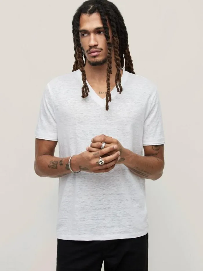 Outlet John Varvatos WOOSTER V-NECK WHITE